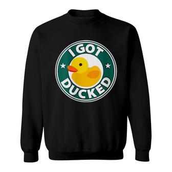 Womens Duck Duck Ducked 4X4 Car Quack Humor Rubber Ducking Sweatshirt | Mazezy