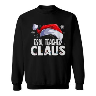 Womens Esol Teacher Santa Claus Christmas Matching Costume Sweatshirt | Mazezy