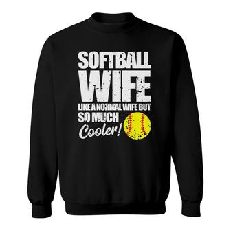 Womens Fastpitch Softball Funny Mom Sweatshirt | Mazezy