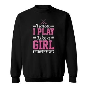 Womens Field Hockey Girl Funny Hockey Player Gift Tank Top Sweatshirt | Mazezy