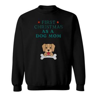 Womens First Christmas As A Dog Mom, Fur Momma, New Dog Owner, Sweatshirt | Mazezy