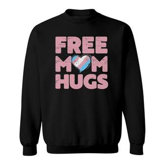 Womens Free Mom Hugs Transgender Pride Sweatshirt | Mazezy