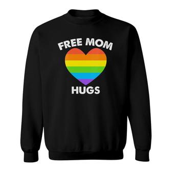 Womens Free Mom Hugs V-Neck Sweatshirt | Mazezy