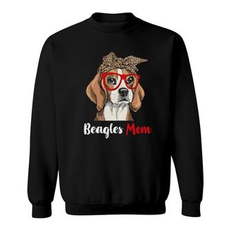 Womens Funny Beagle Mom Dog Lovers - Mother's Day Sweatshirt | Mazezy