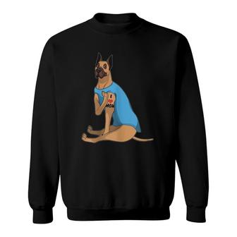 Womens Funny Dog Great Dane I Love Mom Tattoo Gift Tee Sweatshirt | Mazezy