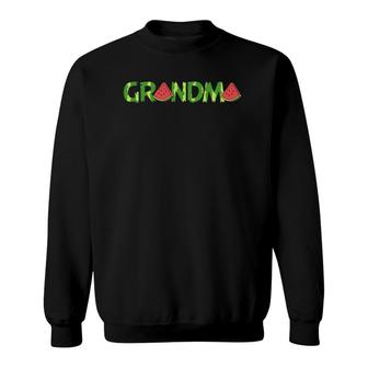 Womens Funny Grandma Watermelon Summer Mother's Day Gift Sweatshirt | Mazezy UK