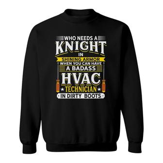 Womens Funny Hvac Tech Wife Design Sweatshirt | Mazezy