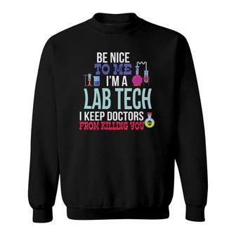 Womens Funny Medical Lab Tech Laboratory Technician Gift Sweatshirt | Mazezy