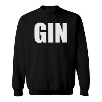 Womens Gin & Tonic Gin & Juice Gin Matching Couples Halloween V-Neck Sweatshirt | Mazezy