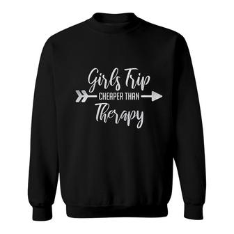 Womens Girls Trip Therapy Travel Vacation Night Out Sweatshirt - Thegiftio UK