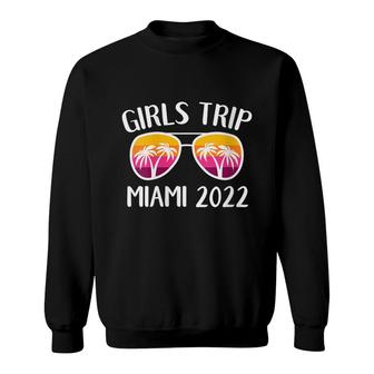Womens Girls Weekend Women Matching Girls Trip 2022 Miami Florida Sweatshirt - Thegiftio UK