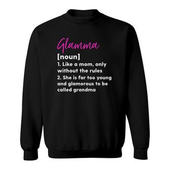Womens Glamma Definition Funny Grandma Grandmother Novelty Gift Sweatshirt | Mazezy CA