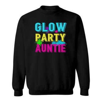 Womens Glow Party Clothing Glow Party Tees Glow Party Auntie Sweatshirt | Mazezy