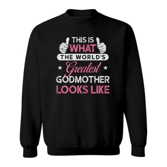 Womens Godmother Gift World's Greatest Godmother Sweatshirt | Mazezy