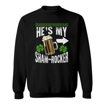 Womens His & Hers Couples Friends Family St Patrick's Day Matching V-Neck Sweatshirt | Mazezy AU