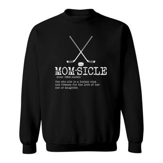 Womens Hockey Mom Momsicle Definition Mother's Day Sweatshirt | Mazezy
