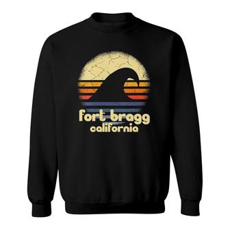 Womens I Love Fort Bragg Beach California Ocean Wave Ca V-Neck Sweatshirt | Mazezy