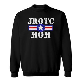 Womens Jrotc Mom Proud Mother's Day Military Support Gift Idea V-Neck Sweatshirt | Mazezy