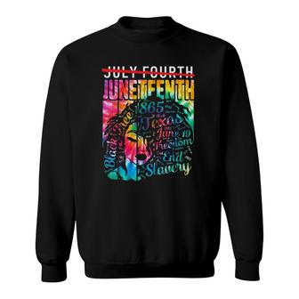 Womens Juneteenth Freedom Day African American June 19Th 1965 V-Neck Sweatshirt | Mazezy