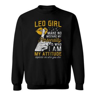 Womens Leo Girl Personality Attitude August Leo Zodiac Sweatshirt - Thegiftio