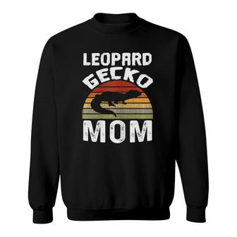 Womens Leopard Gecko Mom Mother Pet Lizard Lover Reptile Sweatshirt | Mazezy