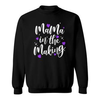 Womens Mama In The Making Pregnancy Announcement Sweatshirt | Mazezy