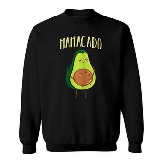 Womens Mamacado Pregnancy Announcement Gift Avocado Sweatshirt | Mazezy