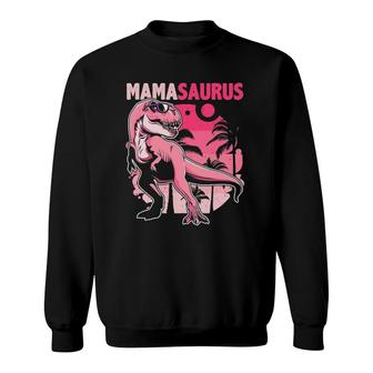 Womens Mamasaurusrex Funny Dinosaur Mom Family Matching Sweatshirt | Mazezy