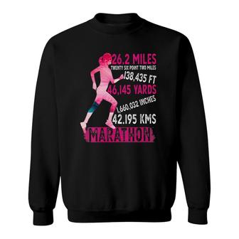 Womens Marathon Running 262 Miles Running 262 Marathon Runner V-Neck Sweatshirt | Mazezy