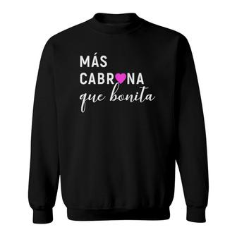 Womens Mas Cabrona Que Bonita Mother's Day Sweatshirt | Mazezy