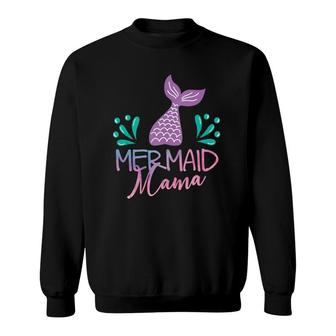 Womens Mermaid Mom Birthday Girls Gift Sweatshirt | Mazezy