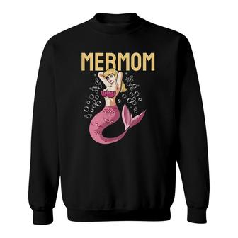 Womens Mermaid Mom Mermom Sweatshirt | Mazezy