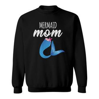 Womens Mermaid Mom Mother Mermaid Outfit Birthday Party Sweatshirt | Mazezy