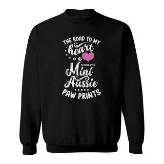 Womens Miniature Australian Shepherd Lover Toy Dog Mini Aussie Mom V-Neck Sweatshirt - Thegiftio UK