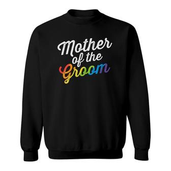Womens Mother Of The Groom Gay Lesbian Wedding Lgbt Same Sex V-Neck Sweatshirt | Mazezy