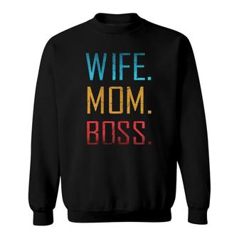 Womens Mother's Day Wife Boss Mom Lady Sweatshirt | Mazezy