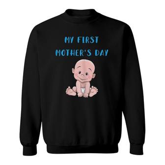 Womens My First Mother's Day Gift Tee For Pregnant Or New Moms Sweatshirt | Mazezy