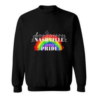 Womens Nashville Pride Rainbow For Gay Pride Sweatshirt | Mazezy