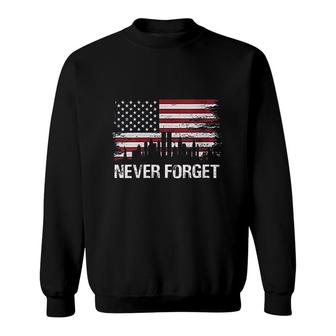 Womens Never Forget 911 Vintage American Flag 911 Patriotic Sweatshirt - Thegiftio UK