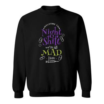Womens Night Shift Nurse Design For A Registered Nurse Sweatshirt | Mazezy