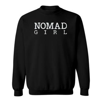 Womens Nomad Girl Travel Tee Outdoor Adventure Sweatshirt | Mazezy