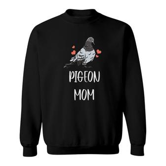 Womens Pigeon Mom Leaf Pattern Girly Fowl Dove Pet Bird Lover Gift Sweatshirt | Mazezy