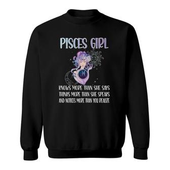 Womens Pisces Zodiac Sign Girl Pisces Horoscope Astrology Sweatshirt | Mazezy