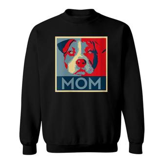 Womens Pitbull Mom Dog Lover Pit Bull Rescuer Gift For Mother Sweatshirt | Mazezy