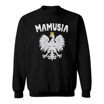 Womens Poland Mamusia Gift For Polish Mother's Day Sweatshirt | Mazezy