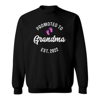Womens Promoted To Grandma 2022 Mothers Day Soon To Be New Grandma Sweatshirt | Mazezy