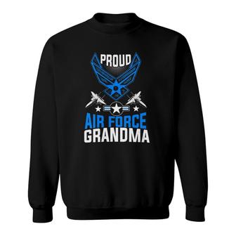 Womens Proud Air Force Grandma Us Air Force Military Sweatshirt | Mazezy