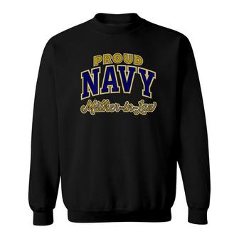 Womens Proud Navy Mother-In-Law Sweatshirt | Mazezy