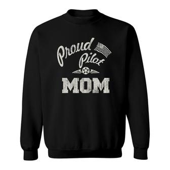 Womens Proud Pilot Mom Mother's Day For Moms Sweatshirt | Mazezy