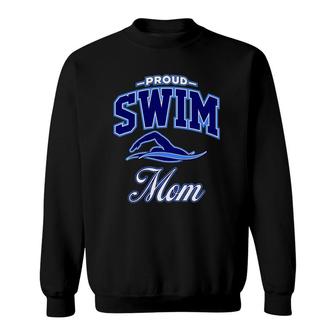 Womens Proud Swim Mom Lover Sweatshirt | Mazezy